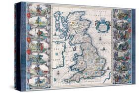 Antique Map, Britannia, Ca. 1646-Jan Jansson-Stretched Canvas