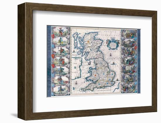 Antique Map, Britannia, Ca. 1646-Jan Jansson-Framed Art Print