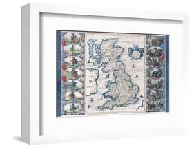 Antique Map, Britannia, Ca. 1646-Jan Jansson-Framed Art Print