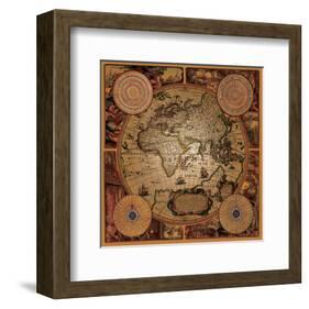 Antique Map, Cartographica I-null-Framed Premium Giclee Print