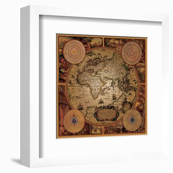 Antique Map, Cartographica I-null-Framed Premium Giclee Print