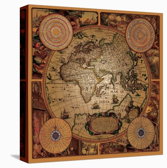 Antique Map, Cartographica I-null-Stretched Canvas