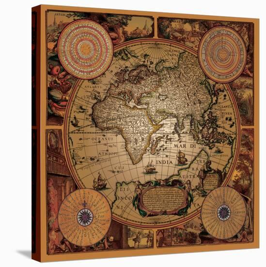 Antique Map, Cartographica I-null-Stretched Canvas