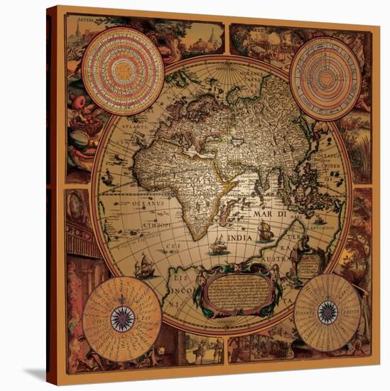 Antique Map, Cartographica I-null-Stretched Canvas