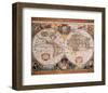 Antique Map, Geographica, c.1630-Henricus Hondius-Framed Premium Giclee Print