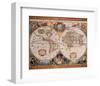 Antique Map, Geographica, c.1630-Henricus Hondius-Framed Premium Giclee Print