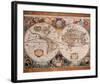 Antique Map, Geographica, c.1630-Henricus Hondius-Framed Premium Giclee Print