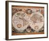 Antique Map, Geographica, c.1630-Henricus Hondius-Framed Premium Giclee Print