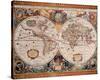 Antique Map, Geographica, c.1630-Henricus Hondius-Stretched Canvas