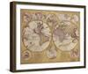 Antique Map, Globe Terrestre, 1690-Vincenzo Coronelli-Framed Art Print