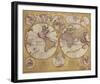 Antique Map, Globe Terrestre, 1690-Vincenzo Coronelli-Framed Art Print