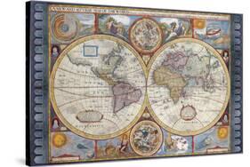 Antique Map, New Map of the World, 1626-John Speed-Stretched Canvas