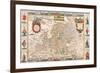 Antique Map, Nova Europa, 1652-Nicholas Visscher-Framed Art Print