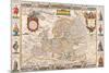 Antique Map, Nova Europa, 1652-Nicholas Visscher-Mounted Art Print