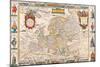 Antique Map, Nova Europa, 1652-Nicholas Visscher-Mounted Art Print