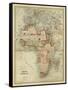 Antique Map of Africa-Alvin Johnson-Framed Stretched Canvas