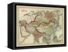 Antique Map of Asia-Alvin Johnson-Framed Stretched Canvas