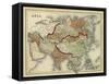 Antique Map of Asia-Alvin Johnson-Framed Stretched Canvas