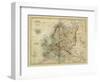 Antique Map of Europe-Alvin Johnson-Framed Art Print