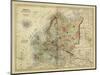 Antique Map of Europe-Alvin Johnson-Mounted Art Print