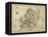 Antique Map of Europe-Alvin Johnson-Framed Stretched Canvas