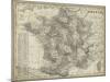 Antique Map of France-Vision Studio-Mounted Art Print