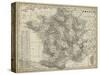 Antique Map of France-Vision Studio-Stretched Canvas