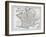 Antique Map Of France-Tektite-Framed Art Print