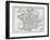 Antique Map Of France-Tektite-Framed Art Print