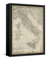 Antique Map of Italy-Vision Studio-Framed Stretched Canvas