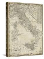 Antique Map of Italy-Vision Studio-Stretched Canvas