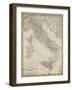 Antique Map of Italy-Vision Studio-Framed Art Print