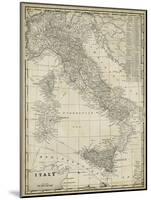 Antique Map of Italy-Vision Studio-Mounted Art Print