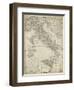 Antique Map of Italy-Vision Studio-Framed Art Print