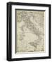 Antique Map of Italy-Vision Studio-Framed Art Print