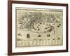 Antique Map Of Messina The Town Of Sicily Separated From Italy By The Strait Of The Same Name-marzolino-Framed Art Print