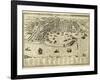 Antique Map Of Messina The Town Of Sicily Separated From Italy By The Strait Of The Same Name-marzolino-Framed Art Print