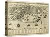 Antique Map Of Messina The Town Of Sicily Separated From Italy By The Strait Of The Same Name-marzolino-Stretched Canvas