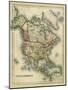 Antique Map of North America-Alvin Johnson-Mounted Art Print