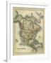 Antique Map of North America-Alvin Johnson-Framed Art Print