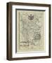 Antique Map of North America-Vision Studio-Framed Art Print