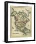 Antique Map of North America-Alvin Johnson-Framed Art Print