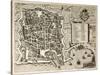 Antique Map Of Palermo, The Main Town In Sicily-marzolino-Stretched Canvas