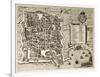 Antique Map Of Palermo, The Main Town In Sicily-marzolino-Framed Art Print