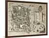 Antique Map Of Palermo, The Main Town In Sicily-marzolino-Framed Art Print