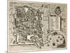 Antique Map Of Palermo, The Main Town In Sicily-marzolino-Mounted Art Print