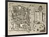 Antique Map Of Palermo, The Main Town In Sicily-marzolino-Framed Art Print