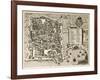 Antique Map Of Palermo, The Main Town In Sicily-marzolino-Framed Art Print