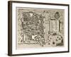 Antique Map Of Palermo, The Main Town In Sicily-marzolino-Framed Art Print