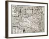 Antique Map Of Sicily With Syracuse Detail-marzolino-Framed Art Print